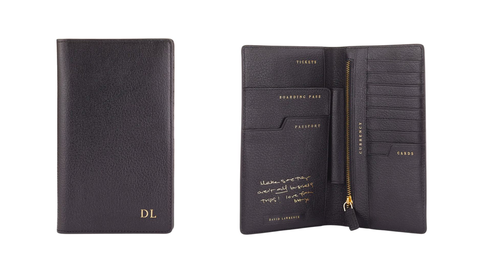 David August Luxury Genuine EPI Leather Passport Holder