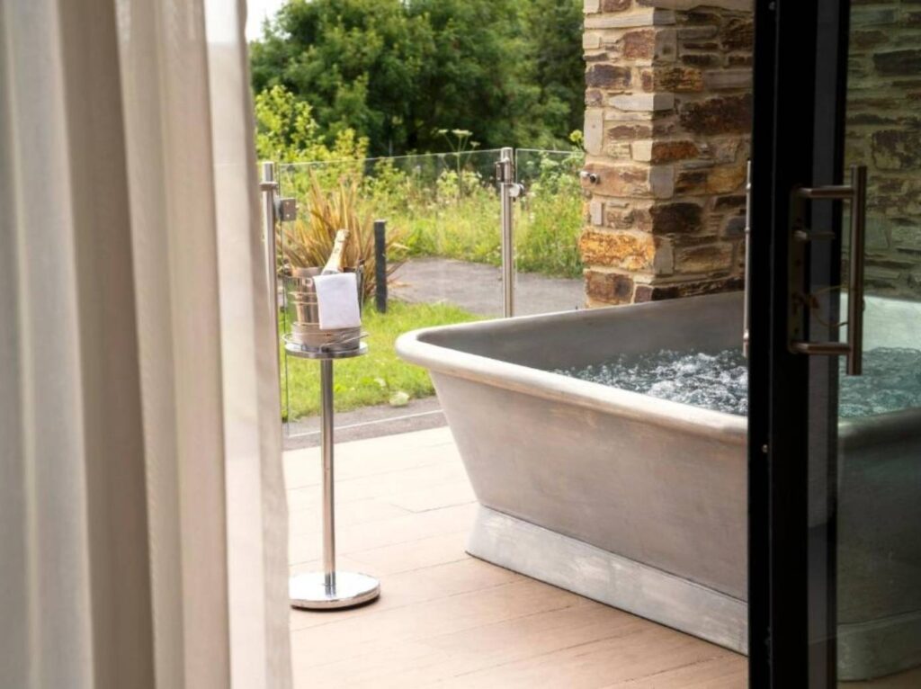 Boringdon Hall Hotel and Spa outdoor hot tub