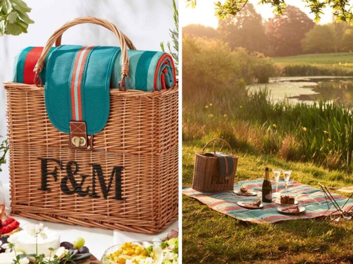 Fortnum & Mason’s Hamper Tote with Waterproof Picnic Blanket set