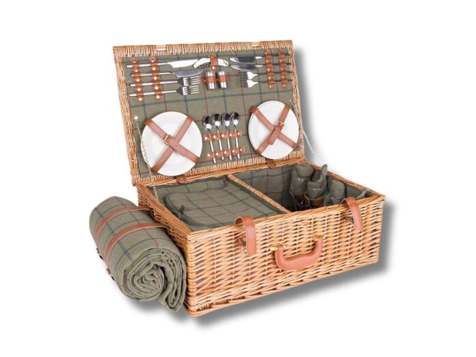 House Of Bruar Four Person Wicker Hamper