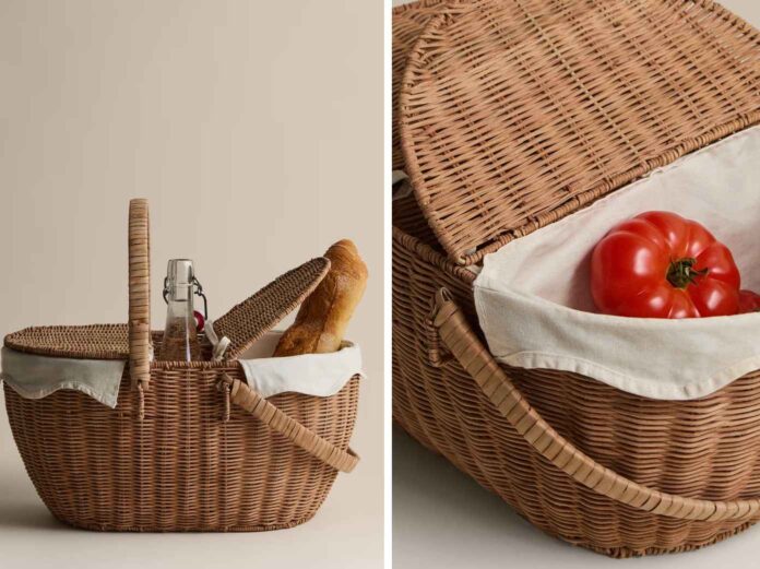 Marks and Spencer Wicker Picnic Hamper with Wine Holder