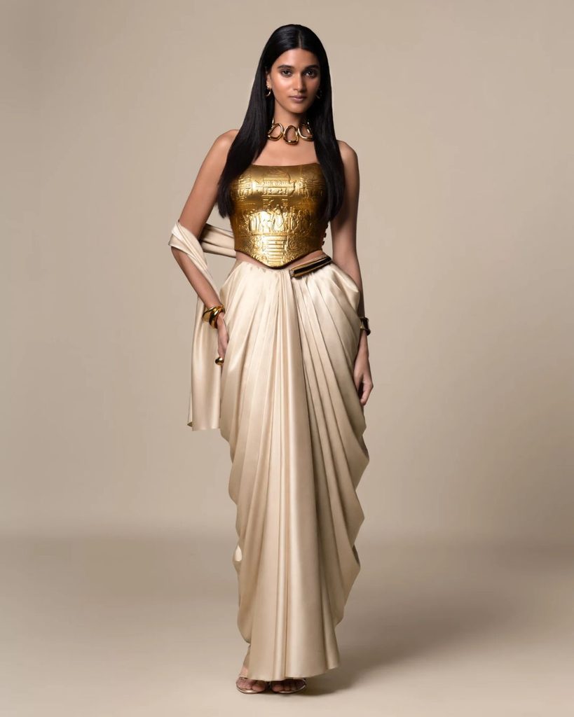 Misho Designs Belted Draped Skirt