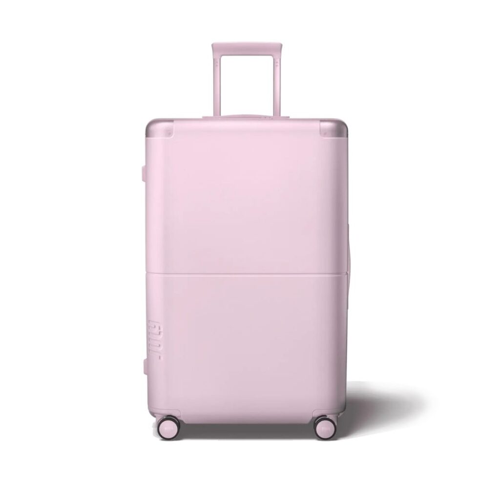 july checked plus suitcase
