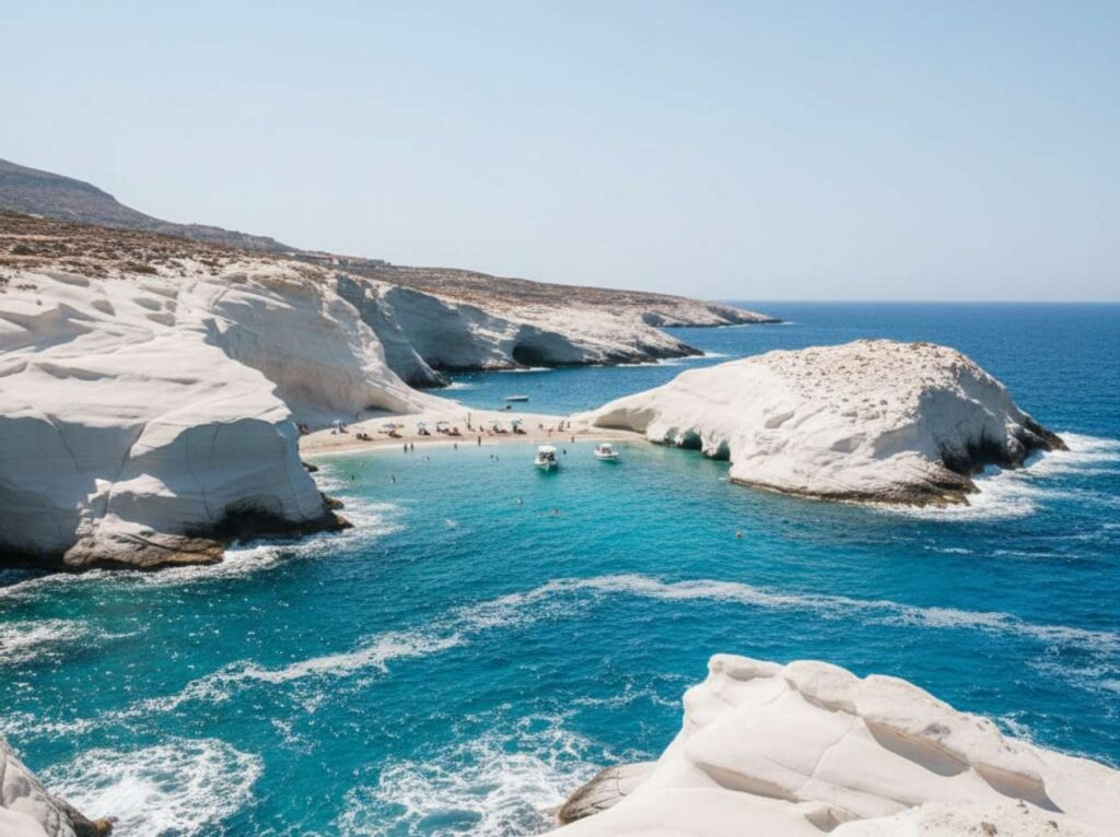 sarakiniko beach milos greece