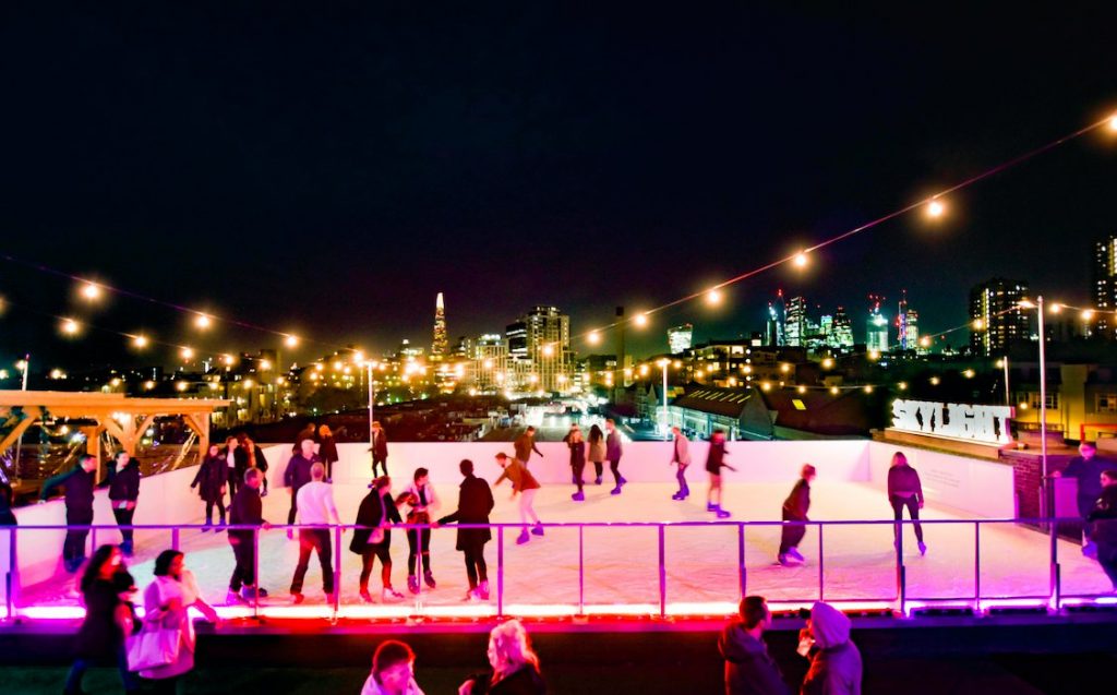 EUROPE'S ONLY ROOFTOP ICE SKATING RINK TOBACCO DOCK Luxsphere Magazine