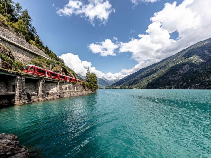 switzerland Rhine Gorge Train