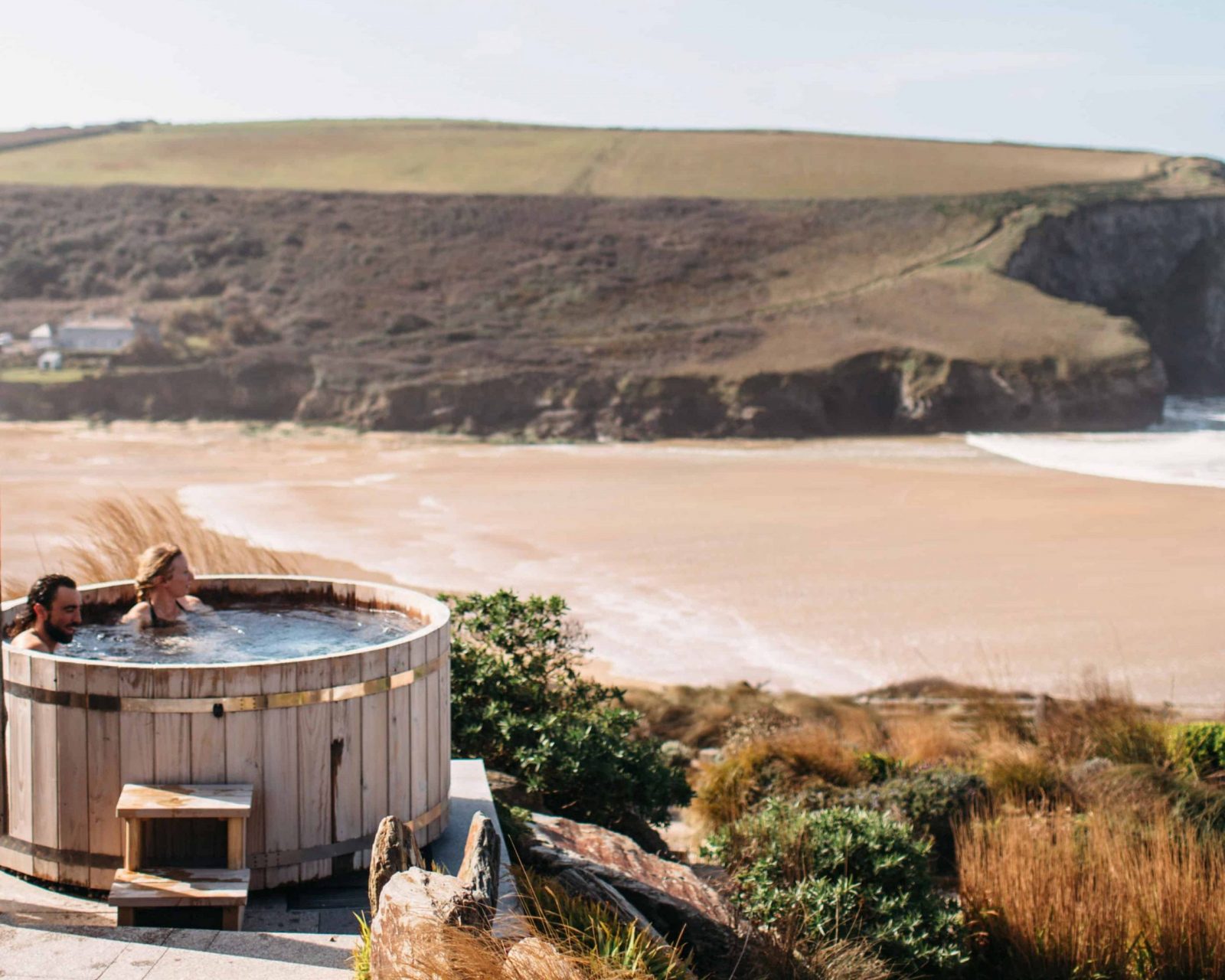 the scarlet outdoor tub in cornwall